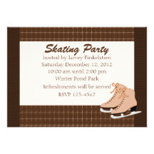 Patines y tweed invitacion personalizada