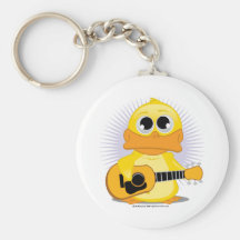 Pato (acústico) de la guitarra llavero