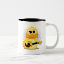 Pato (acústico) de la guitarra tazas