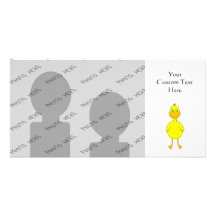Pato amarillo lindo tarjetas fotográficas 