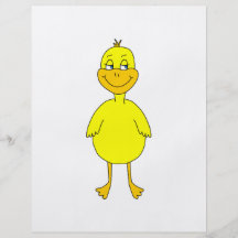 Pato amarillo lindo tarjetón