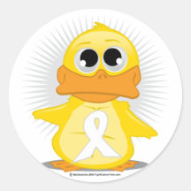 Pato blanco de la cinta pegatina