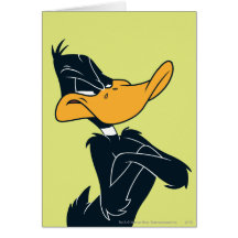 Pato de Daffy con los brazos cruzados Tarjeton