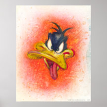 Pato de Daffy en naranja Poster