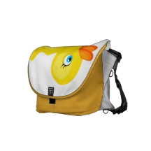 Pato de goma amarillo bolsas de mensajería
