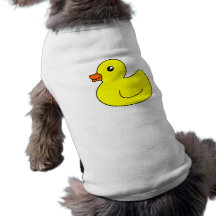 Pato de goma amarillo camiseta de perrito