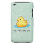 Pato de goma amarillo con el caso del tacto de iPo iPod Case-Mate Cárcasas