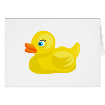 Pato de goma amarillo felicitaciones
