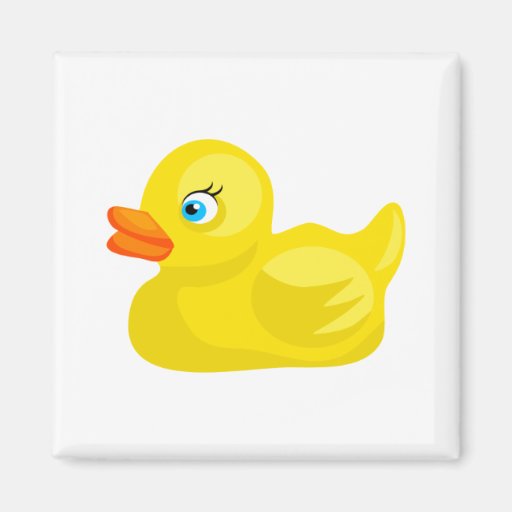 Pato de goma amarillo iman