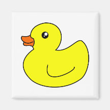 Pato de goma amarillo imanes para frigoríficos