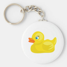 Pato de goma amarillo llavero personalizado