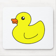 Pato de goma amarillo tapete de ratones