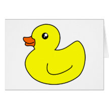 Pato de goma amarillo tarjeta