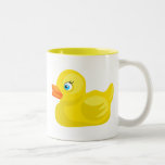 Pato de goma amarillo tazas