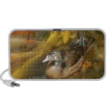 Pato de madera y Koi Fish.jpg Mini Altavoz