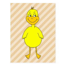 Pato del dibujo animado postal