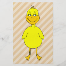 Pato del dibujo animado tarjetón