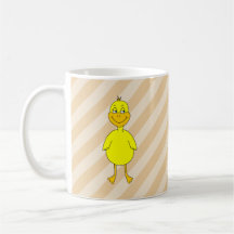 Pato del dibujo animado taza de café