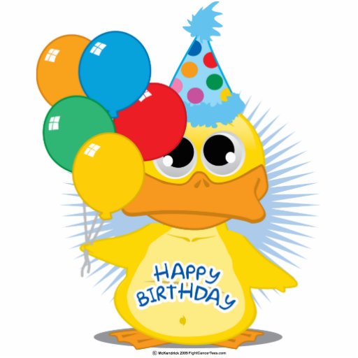 Pato del feliz cumpleaños esculturas fotograficas