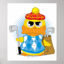 Pato del golf poster