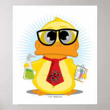Pato del profesor de ciencias poster