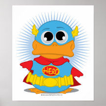 Pato del super héroe impresiones