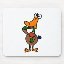 Pato divertido XY del pato silvestre usando dibujo Alfombrilla De Ratones