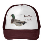 Pato en nieve gorros  