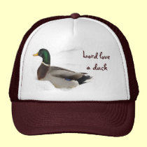 Pato en nieve gorras