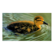 PATO: PINTURA AL ÓLEO: TARJETA DE VISITA
