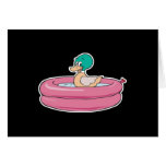 pato que vadea en piscina inflable felicitación
