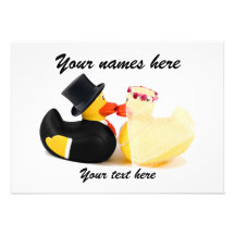 Patos 4 del boda invitacion personalizada