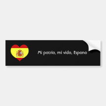 Patria del MI, vida del MI, Espana Etiqueta De Parachoque