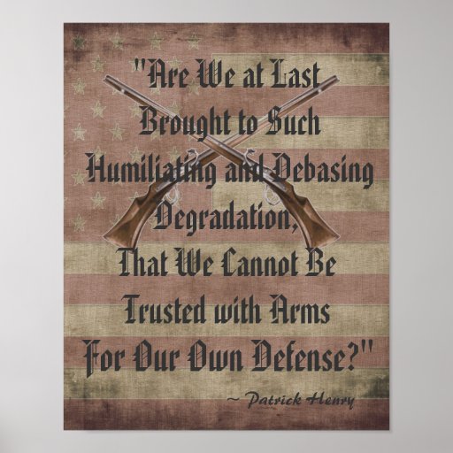 Patrick Henry: Derecho llevar los brazos Posters