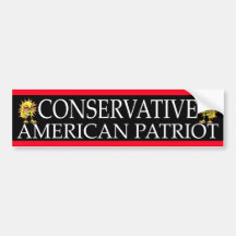 Patriota americano conservador pegatina de parachoque