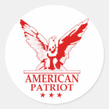 Patriota americano (rojo) etiquetas  