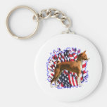 Patriota de Basenji Llaveros Personalizados