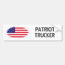 PATRIOTA de la bandera americana, CAMIONERO Pegatina De Parachoque