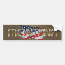 Patriota de Montana de la CAMISETA Pegatina De Parachoque