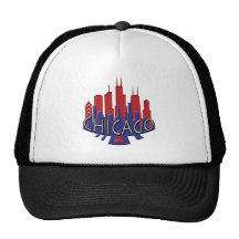 Patriota del newwave del horizonte de Chicago Gorras