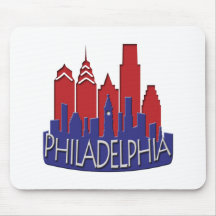 Patriota del newwave del horizonte de Philly Alfombrillas De Ratones