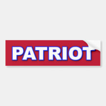 PATRIOTA ETIQUETA DE PARACHOQUE