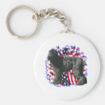 Patriota negro de Terrier del ruso Llavero