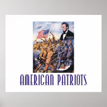 Patriotas del americano de la CAMISETA Posters