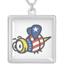 Patriótico manosee la abeja colgante personalizado