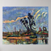 Paul Cezanne - bancos del Oise Poster