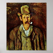 Paul Cezanne - hombre con el tubo Impresiones