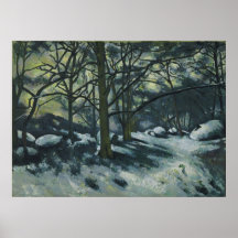 Paul Cézanne - nieve de fusión, Fontainebleau Impresiones