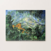 Paul Cezanne - St Victoire y castillo francés Noir Puzzle Con Fotos