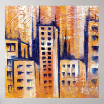Pavimentado en oro poster